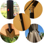 9' Solar LED Lighted Patio Umbrella with 8 Ribs/Tilt Adjustment and - Image 5