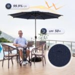 9FT Lyon Outdoor Patio Umbrella Outdoor Table Umbrella with Push - Image 3