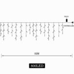 300 LED Curtain Fairy String Lights Wedding Outdoor Xmas Party Lights - Image 3