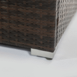 Outdoor Gas Fire Pit Square Dark Brown Wicker Fire Pit Table - Image 5