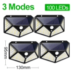 100 LED Outdoor Waterproof PIR Motion Sensor LED Solar Wall Lights - Image 2