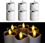 6PCS Waterproof Smokeless Solar Candles Lights Flame Light