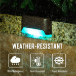 Solar Deck Lights LED Waterproof Outdoor Solar Powered LED Step Light - Image 3