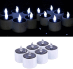 Solar Powered LED Candle Lights for Wedding Party Christmas Decoration - Image 2