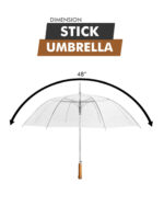 48" Clear Umbrella - Image 3