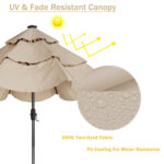 3 Tiers And 8 Ribs Outdoor Umbrella With 32 LED Lights - Image 5