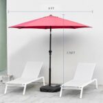9 foot outdoor patio umbrella with button tilt and crank, Outdoor - Image 9