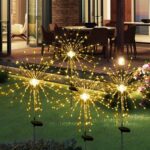 4PCS 120 LED Multi Color Outdoor Firework Solar Garden Decorative - Image 6
