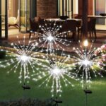 4PCS 120 LED Multi Color Outdoor Firework Solar Garden Decorative - Image 7